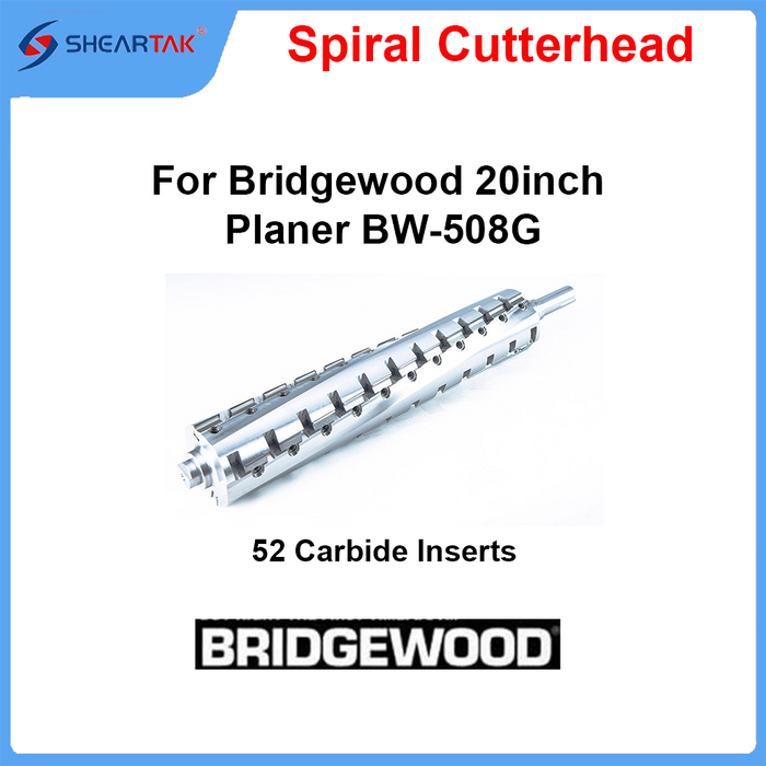 Heavy Duty Helical Cutterhead for Bridgewood 20inch Planer BW-508G
