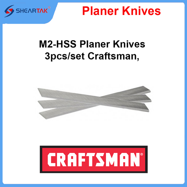 M2-HSS Planer Knives 3pcs/set  Craftsman, Jet JJ4, Boice Crane, Atlans Craftsman 4" Jointer