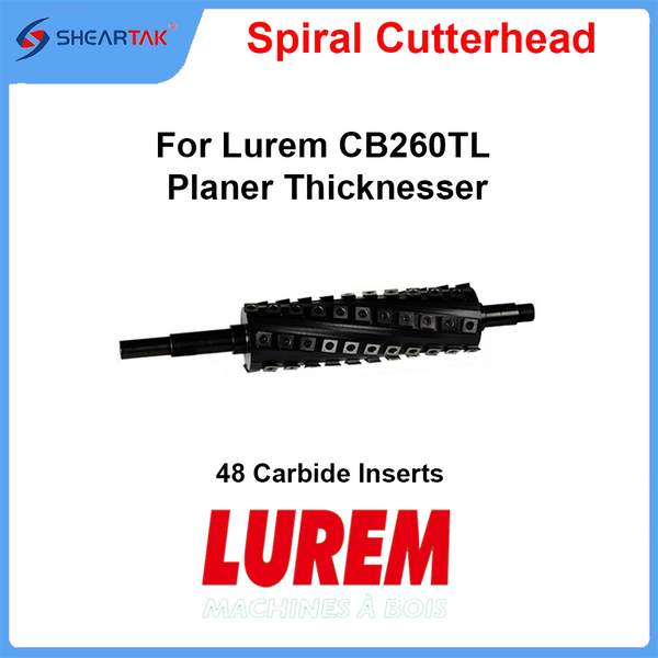 Spiral Cutterhead for Lurem CB260TL Planer Thicknesser