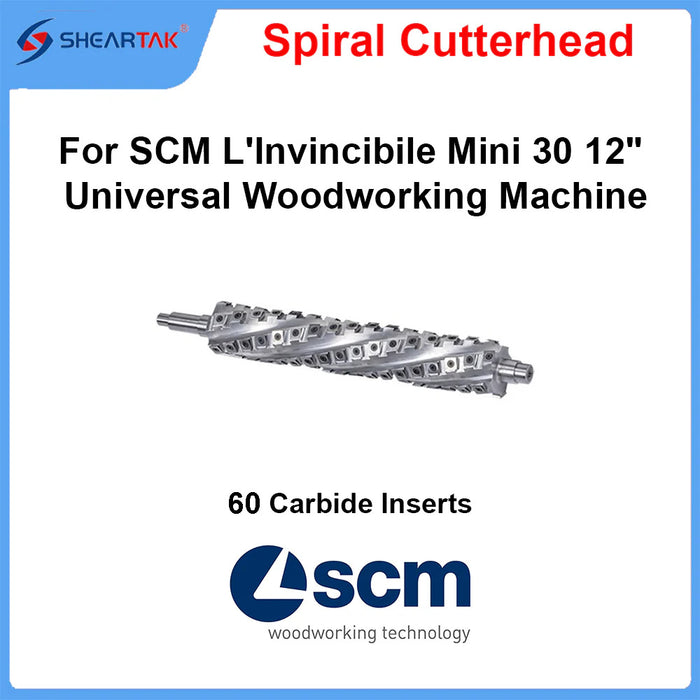 Upgrade SCM L'Invincibile Mini 30 5-in-1 Combination Machine with Sheartak Helical Cutterheads