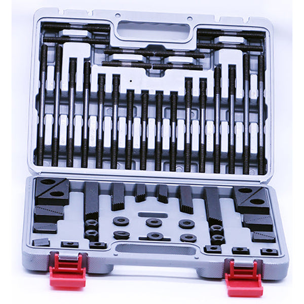Machinist Clamping Kit M12 Stud, 16mm T-Slots, 52pcs set in fitted case