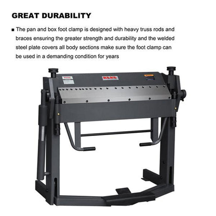 PBB-4012 40" 12 Gauge Pan and Box Brake Foot Clamp Folding Machine