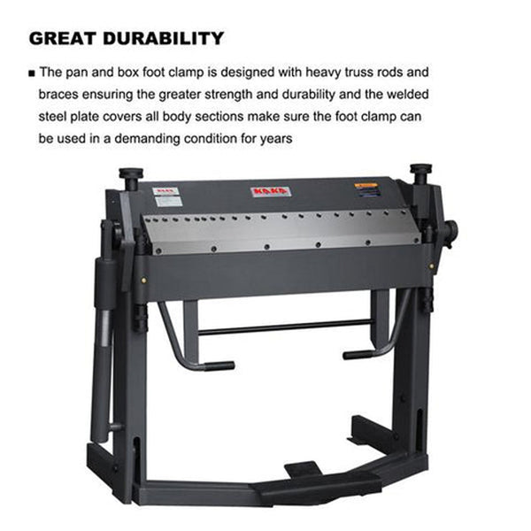 PBB-4012 40" 12 Gauge Pan and Box Brake Foot Clamp Folding Machine - Sheartak Tools
