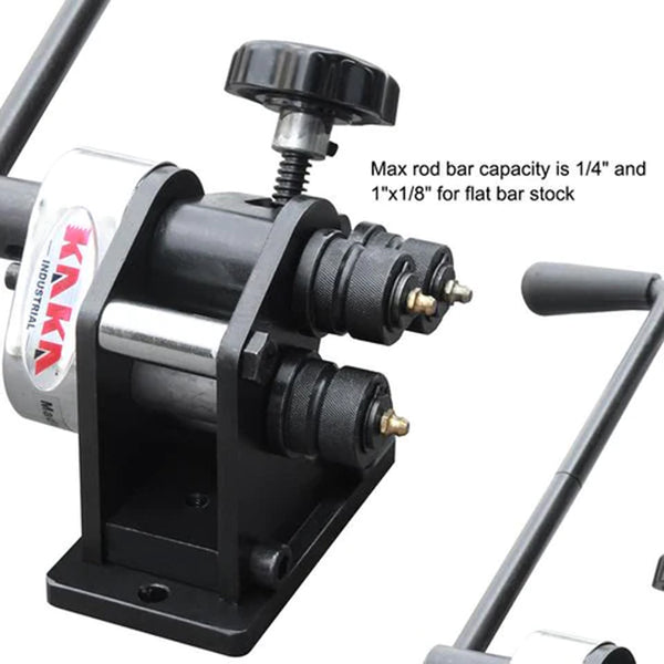 PR-3 Manual Plate Steel Ring Roll Bender 3" Diameter Portable Hand Crank - Sheartak Tools