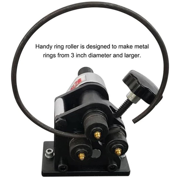 PR-3 Manual Plate Steel Ring Roll Bender 3" Diameter Portable Hand Crank