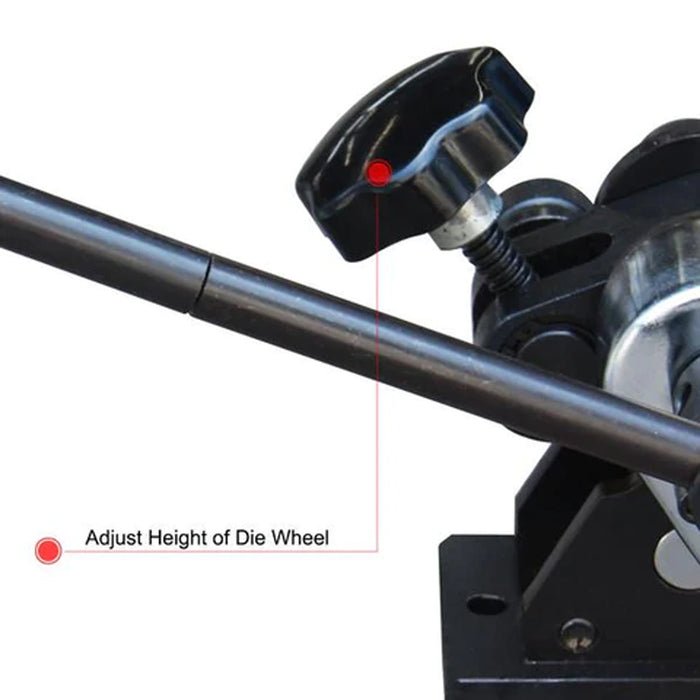 PR-3 Manual Plate Steel Ring Roll Bender 3" Diameter Portable Hand Crank