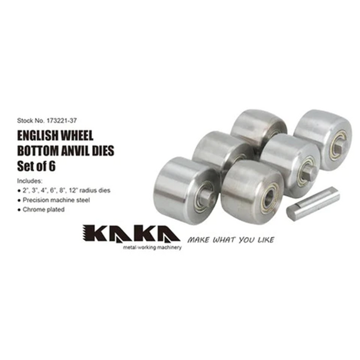 6 PCs Replacement Anvils for 173221 F1.2x710 English Wheel