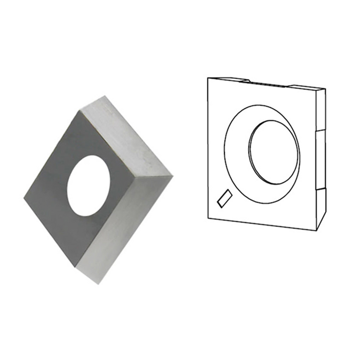 14.3x14.3x2mm 2-cutting-edge indexable carbide insert knife (ICK) for Shinmax/Steel City Accu-head