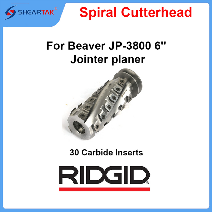 Spiral Cutterhead for Beaver JP-3800 6'' Jointer planer
