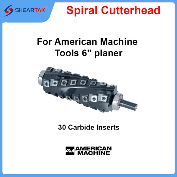 Spiral Cutterhead for American Machine 6″ Jointer | Model 4123 - Sheartak Tools