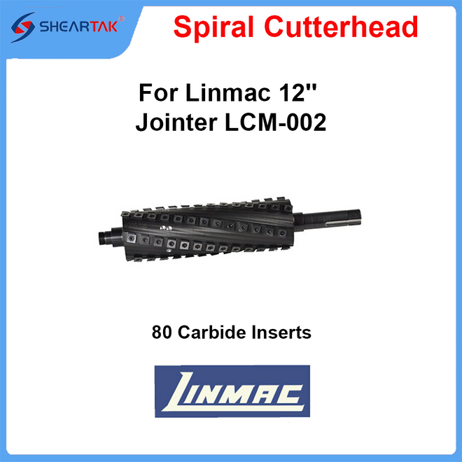 Spiral Cutterhead for Linmac 12'' Jointer LCM-002