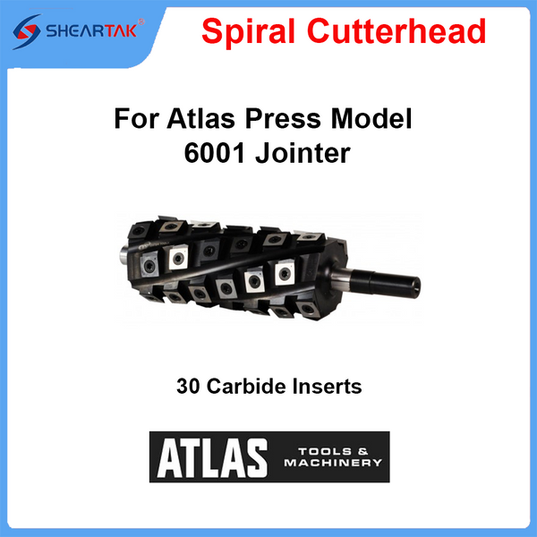 Spiral Cutterhead for Atlas Press Model 6001 Jointer