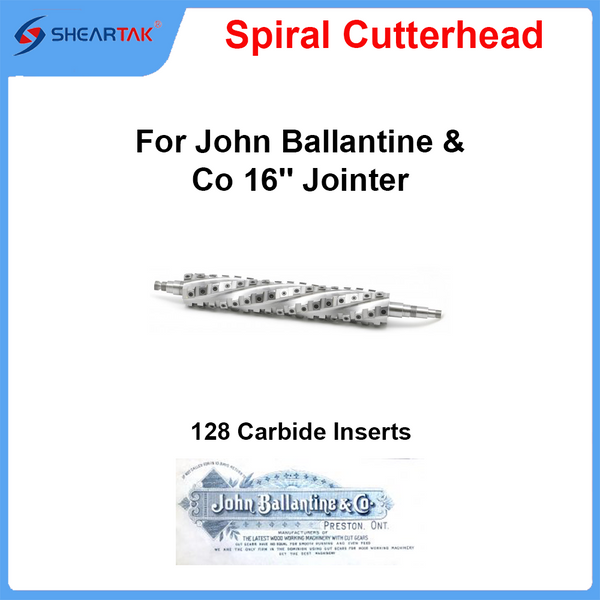 Shearcut Spiral Cutterhead for John Ballantine & Co 16'' Jointer