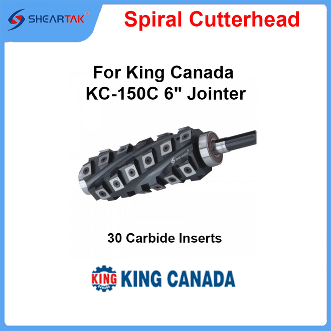 Spiral Cutterhead for King Canada KC-150C 6" Jointer