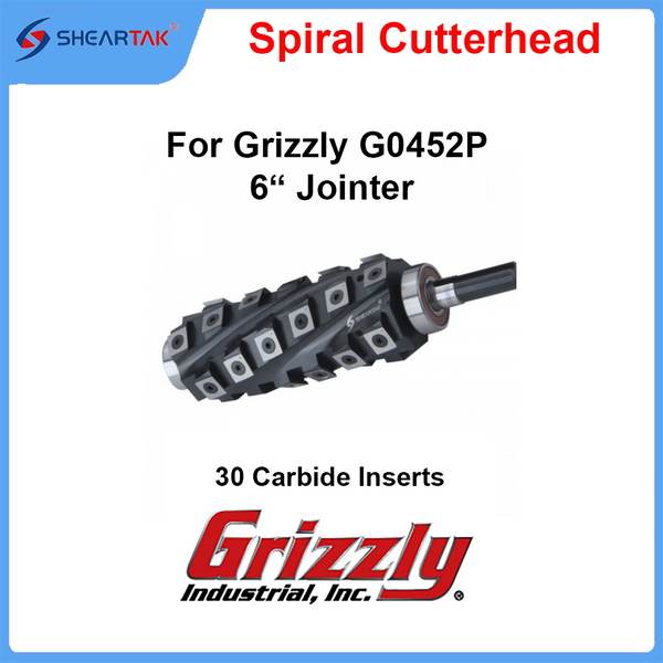 Spiral Cutterhead for Grizzly G0452P 6“ Jointer