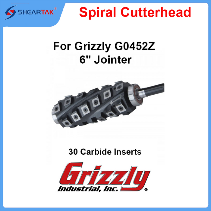 Spiral Cutterhead for Grizzly G0452Z 6" Jointer