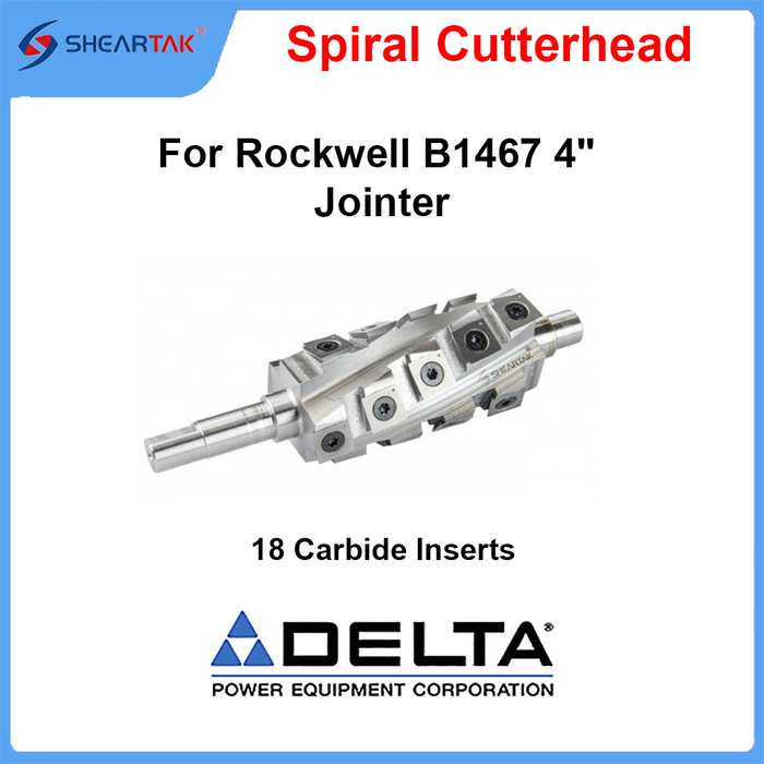 Spiral Cutterhead for Rockwell B1467 4" Jointer