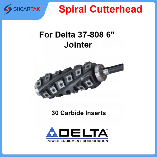 Spiral Cutterhead for Delta 37-808 6" Jointer