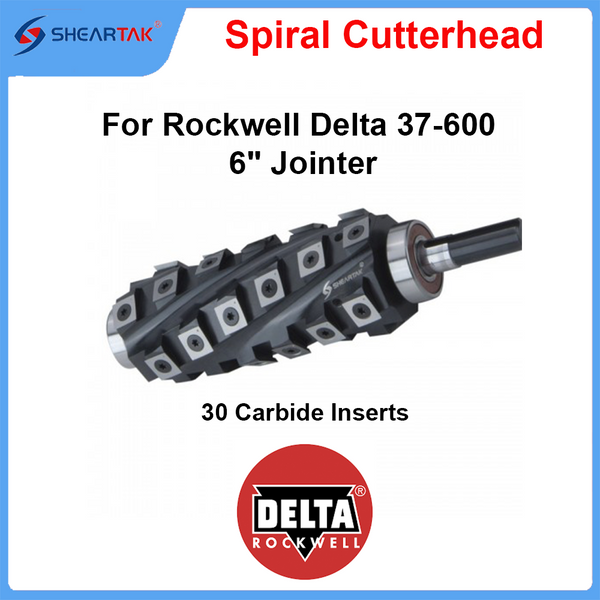 Spiral Cutterhead for Rockwell Delta 37-600 6" Jointer