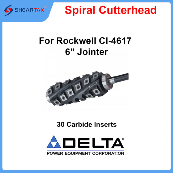 Spiral Cutterhead for Rockwell CI-4617 6" Jointer