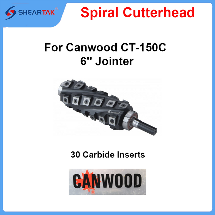Spiral Cutterhead for Canwood CT-150C 6'' - Sheartak Tools
