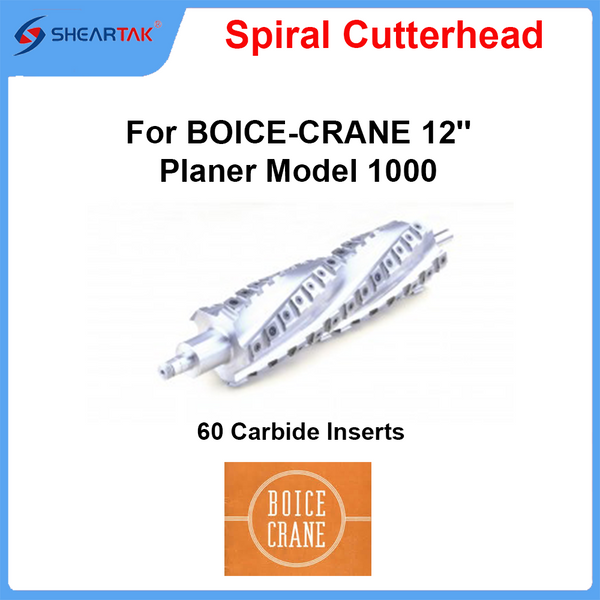 Spiral Cutterhead for BOICE-CRANE 12'' Planer Model 1000