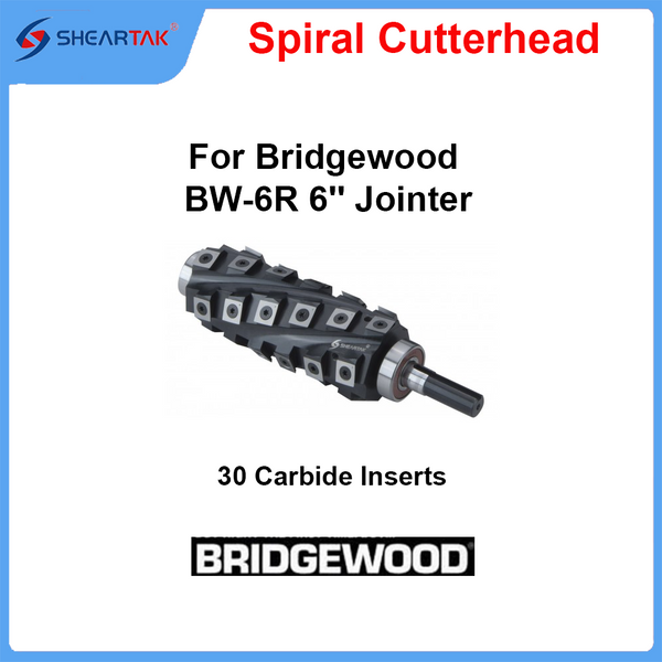 Spiral Cutterhead for Bridgewood BW-6R  6'' Jointer