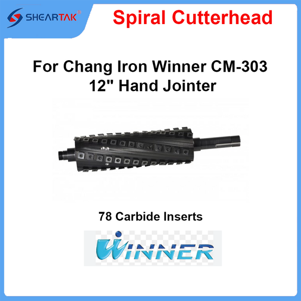 Spiral Cutterhead for Chang Iron Winner CM-303 12" Hand Jointer