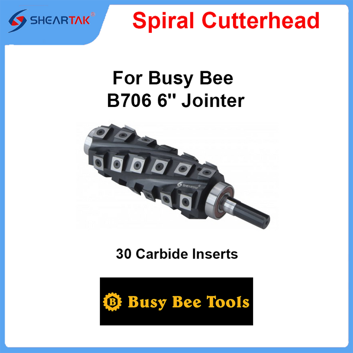 Spiral Cutterhead for Busy Bee B706 6'' Jointer