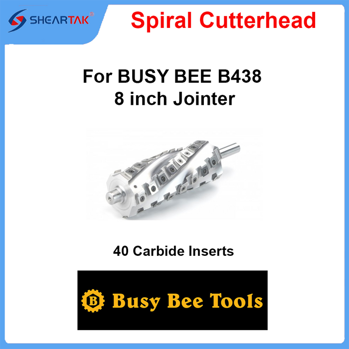 Spiral Cutterhead for BUSY BEE B438 8 inch Jointer