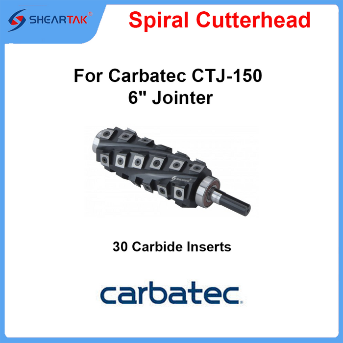 Spiral Cutterhead for Carbatec CTJ-150 6" Jointer