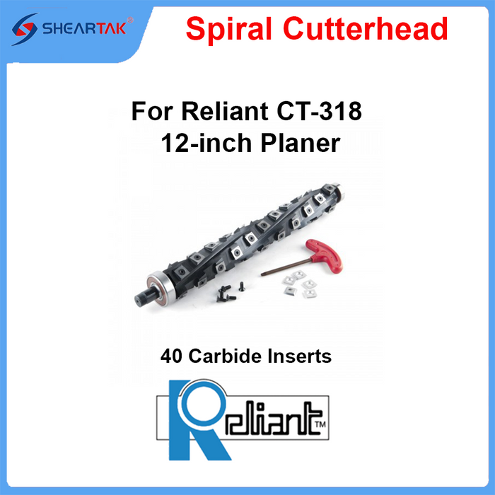 Spiral Cutterhead for Reliant CT-318 12-inch Planer