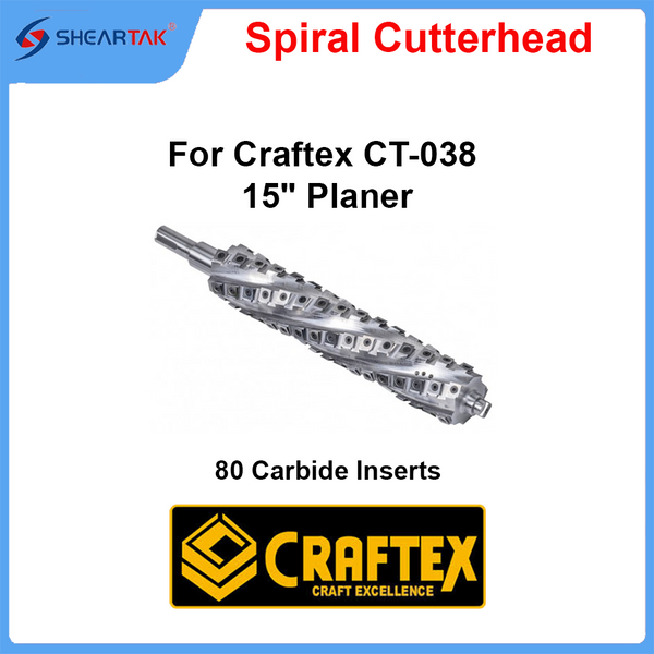 Spiral Cutterhead for Craftex CT-038 15" Planer