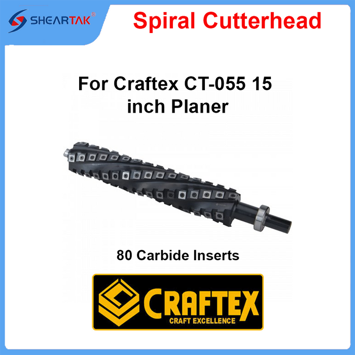 Spiral Cutterhead for Craftex CT-055 15 inch Planer