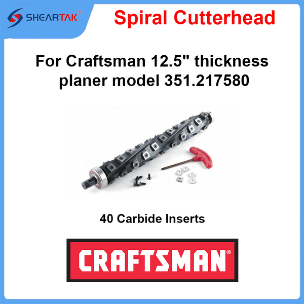 Spiral Cutterhead for Craftsman 12.5" thickness planer model 351.217580 - Sheartak Tools