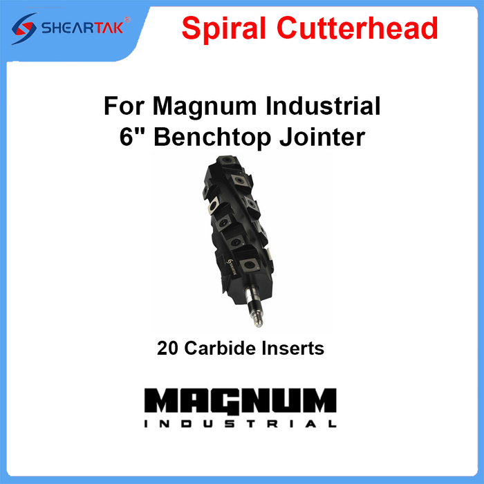 Spiral Cutterhead for Magnum Industrial 6" Benchtop Jointer
