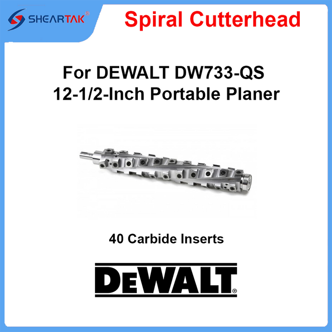 Spiral Cutterhead for DEWALT DW733-QS 12-1/2-Inch Portable Planer