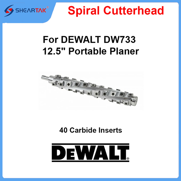 Spiral Cutterhead for DEWALT DW733 12.5" Portable Planer