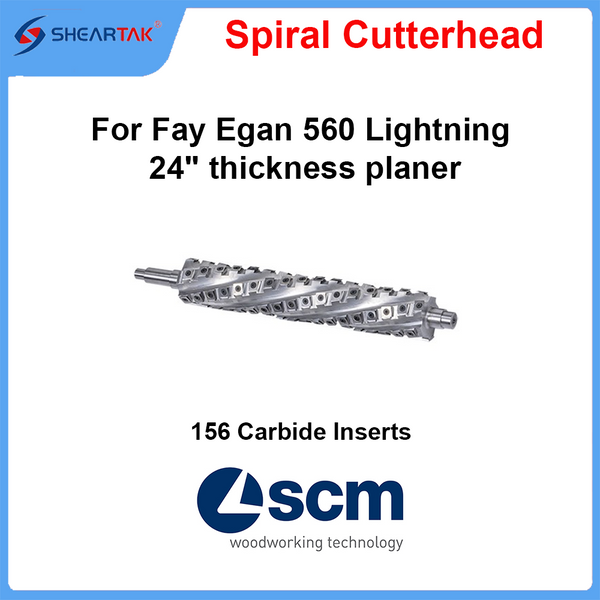 Spiral Cutterhead for Fay Egan 560 Lightning 24" thickness planer