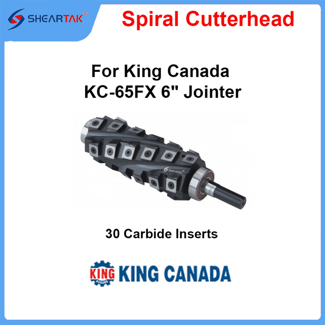 Spiral Cutterhead for King Canada KC-65FX 6" Jointer
