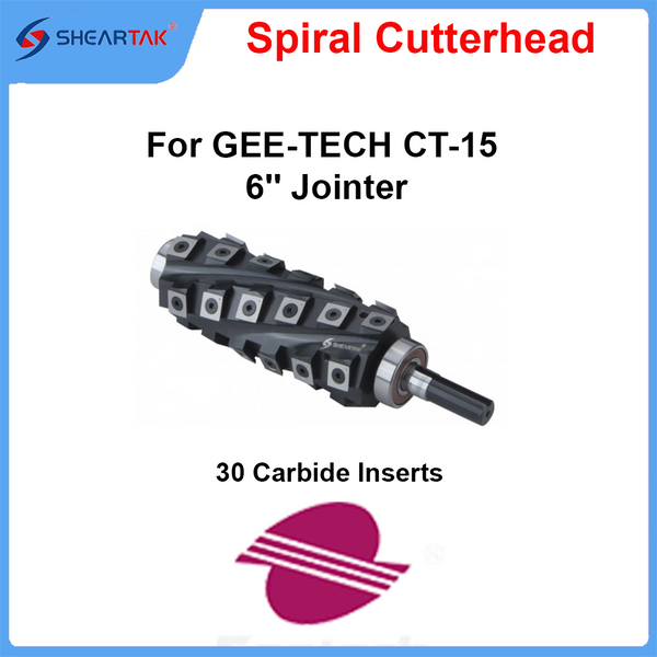Spiral Cutterhead for GEE-TECH CT-15 6'' Jointer