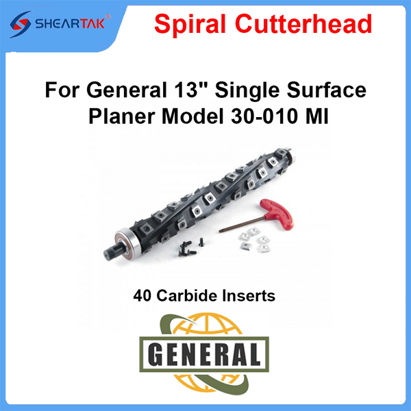 Spiral Cutterhead for General 13" Single Surface Planer Model 30-010 MI