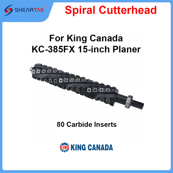 Spiral Cutterhead for King Canada KC-385FX 15-inch Planer