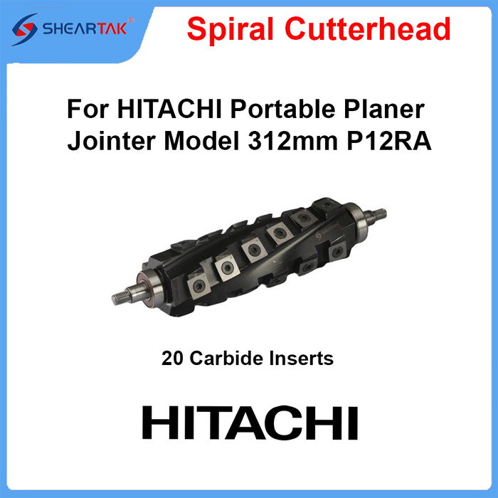 Sheartak Spiral Head for HITACHI  Model 312mm P12RA Jointer Cutterhead