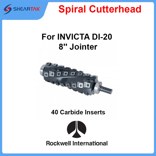 Spiral Cutterhead for INVICTA DI-20 8'' Jointer