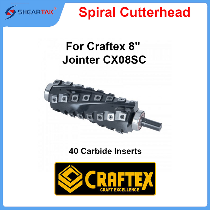 Spiral Cutterhead for Craftex  8" Jointer CX08SC