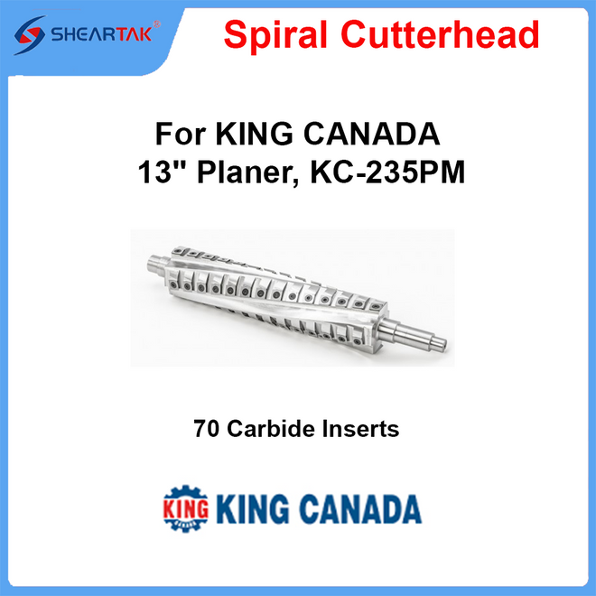 Spiral Cutterhead for KING CANADA 13'' Planer, KC-235PM