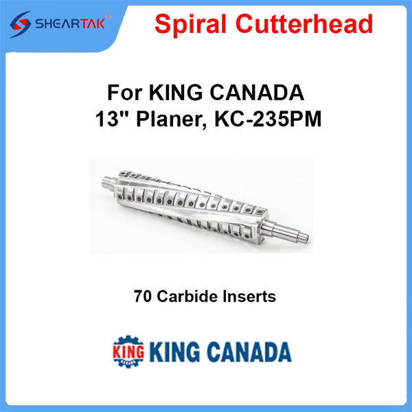 Spiral Cutterhead for KING CANADA 13'' Planer, KC-235PM