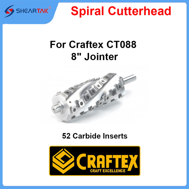Spiral Cutterhead for Craftex  CT088 8" Jointer