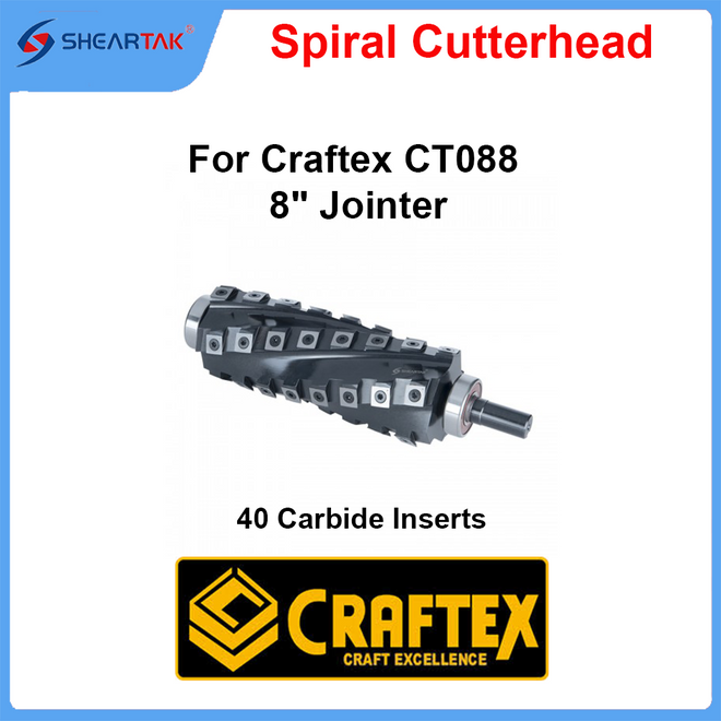 Spiral Cutterhead for Craftex CT088 8" Jointer